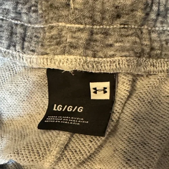 Under Armour Men’s Fleece Gray Athletic Shorts - Picture 2 of 4